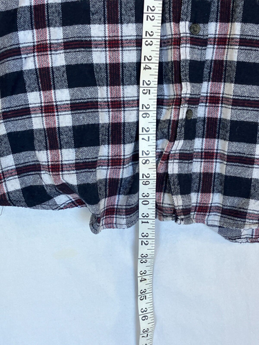 Camisa Jackson Hole Para Hombre Grande Negra Manga Larga Años 90 Grunge Cabincore Botón Dow - Imagen 9 de 10