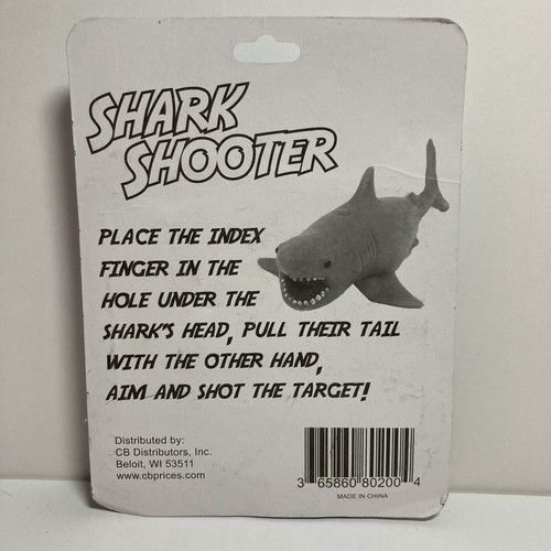Shark Shooter 4-Pack Rubber Stretch It Index Finger Fling Toy Puppet Great White - Picture 2 of 8