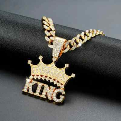 ミュージシャン CROWN NECKLACE GOLD 14K Gold Disc Crown Necklace- Cz Coin Crown Necklace- King