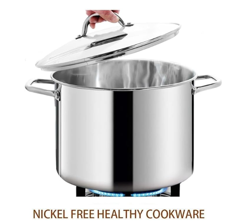 •HOMICHEF 12 Quart Suppentopf mit Glasdeckel Nickelfrei Edelstahl mit Schöpfkelle - Bild 5 von 6