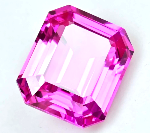 Flawless Natural Mogok Pink Ruby 49.00 Ct Emerald Cut Certified Loose Gemstone - Picture 6 of 8