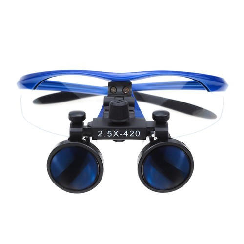 2.5X Surgical Binocular Loupes & 3W LED Headlight & Blue Aluminum Box DY-003 - Picture 6 of 23