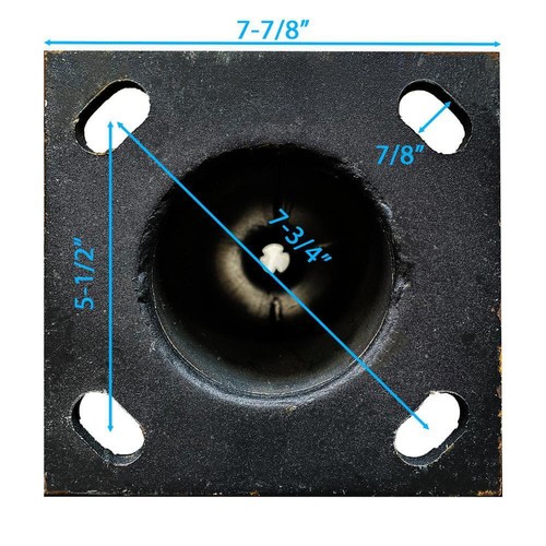 Eleding Light Poles 156"X3" Black Direct Burial Surface Mount Outdoor Universal - Picture 6 of 10