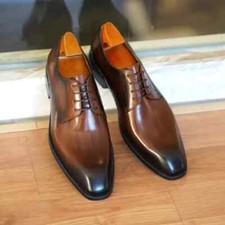Men's Leather Lined Dress Shoes Formal Business Shoes Classic Lace-up Oxfords US