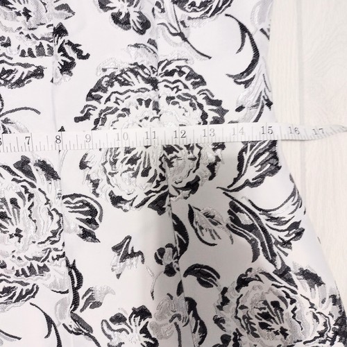 ALICE + OLIVIA silver white floral dress size 10 NWT - Picture 4 of 8