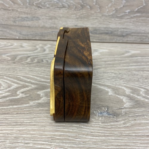Carver Dan's Puzzle Boxes Dog w/ Bow Wood Trinket Box Secret Compartment - Bild 6 von 11