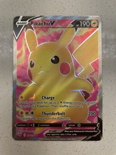 Pikachu V Full Art Ultra Rare 170/185 Pokemon TCG Vivid Voltage Mint with Sleeve