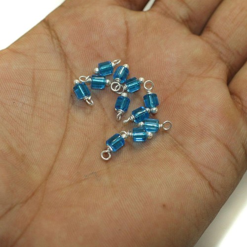100 Pcs, 4mm Glass Loreal Beads Silver Plated - Picture 29 of 36