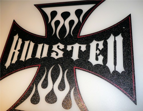 Cruz de Hierro Impulsado Letrero Corte Láser 1/8" Alto Impacto ABS Garaje Arte Hombre Cueva - Imagen 4 de 4