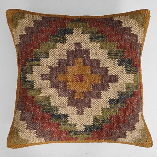 Cojín indio hecho a mano vintage almohada Kilim lana yute funda cojín tiro - Imagen 27 de 101