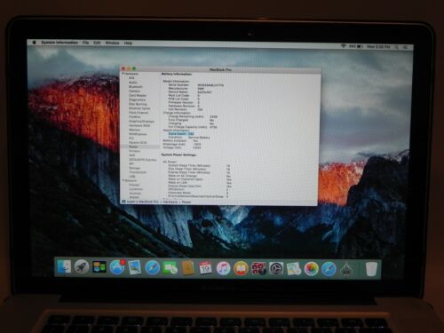 Apple MacBook Pro A1286 15" El Capitan Intel C2D 3.06GHz 8GB RAM 275SSD Mid 2009 - Picture 3 of 12