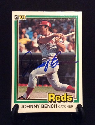 Johnny Bench Autographed Card Ebay