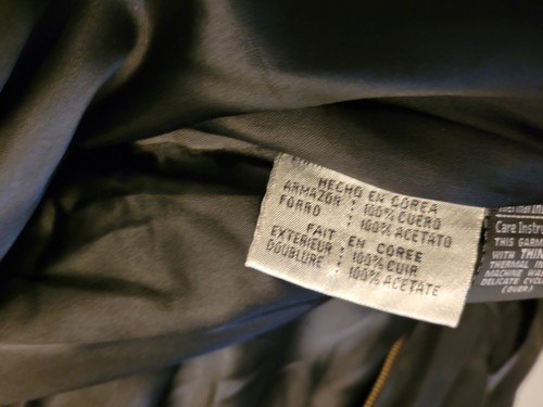 Chaqueta de motociclista Thinsulate 3M de cuero con aislamiento térmico pequeña negra Siena Studio - Imagen 12 de 18
