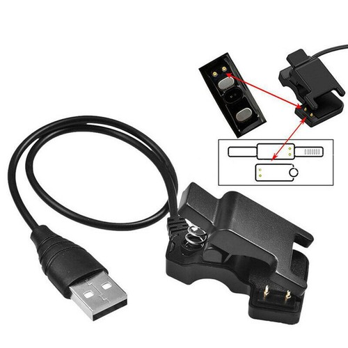 Portable USB 2 Pin Smart Watch/Bracelet Charger Clip Charging Cable Dock Stand - Picture 3 of 10