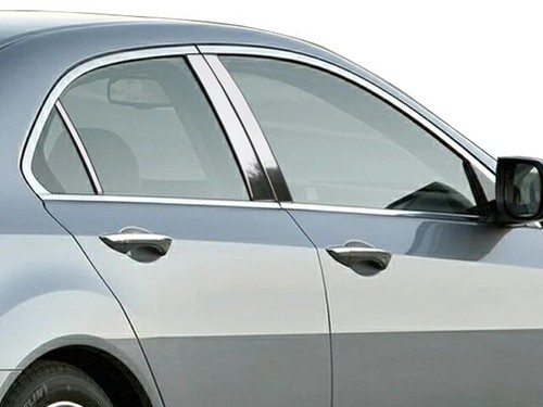 STAINLESS STEEL CHROME PILLAR POSTS PILLARS for INFINITI Q70 Q70L 2017 2018 2019 - Picture 4 of 11