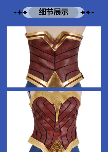 Cosplay Wonder Woman Diana Prince Battle Dress Crown Halloween Masquerade Suits - Picture 9 of 10