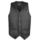 DEFY Men's Motorcycle Genuine Cowhide Leather Club Style Vest with Gun Pockets