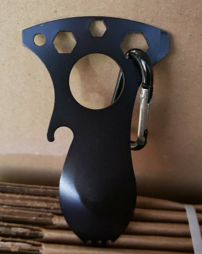 5iveStar Gear Urban Black Steel Survival Spoon #4725 - Picture 3 of 4