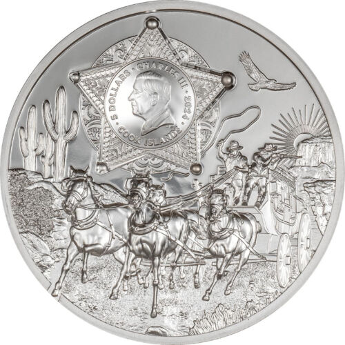 2024 Cook Islands Legends Wild West 1oz Silbermünze $ 5 NGC 70 FR CIT - Bild 4 von 5