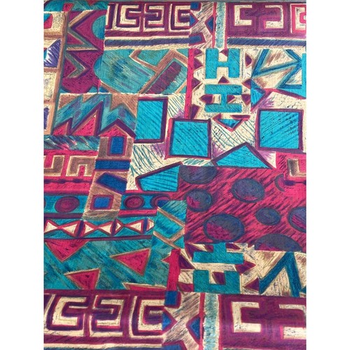 Tapicería abstracta geométrica multicolor tela Lakatex Holland de colección por yarda - Imagen 1 de 12