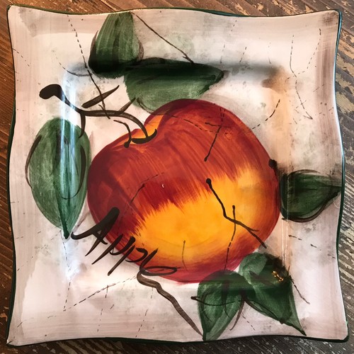Pfaltzgraff Parisian Fruit "Apple" Square Salad Plate  - Picture 1 of 5