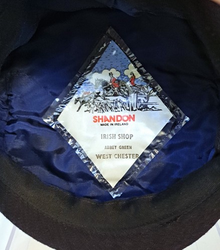 Gorra de periodista de lana SHANDON Irlanda de colección azul taxista Zig Zag plana tweed sombrero de golf - Imagen 7 de 7