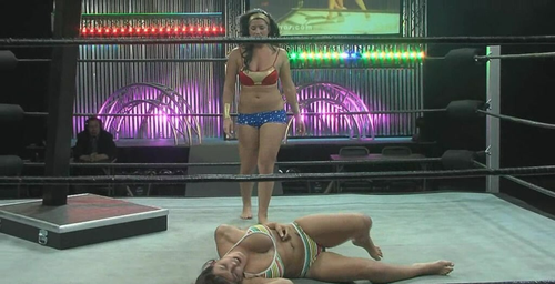 Female Professional Wrestle Racquel vs Tina DVD Pro Ring Wrestling Rated TV PG - Picture 6 of 7