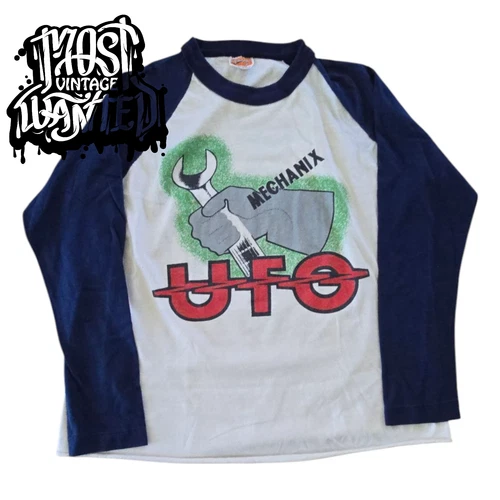 UFO Mechanix American Tour T-shirt | Size 1980s vintage concert t-shirt, vintage, size S, single stitch, B+ condition
