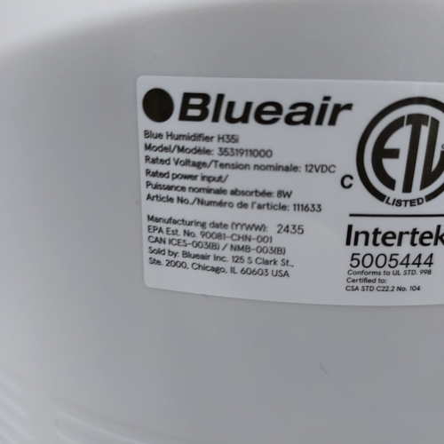 blueair premium smart humidifier: 3.5 L dishwasher safe tank, top fill, 48 hr - Picture 9 of 11