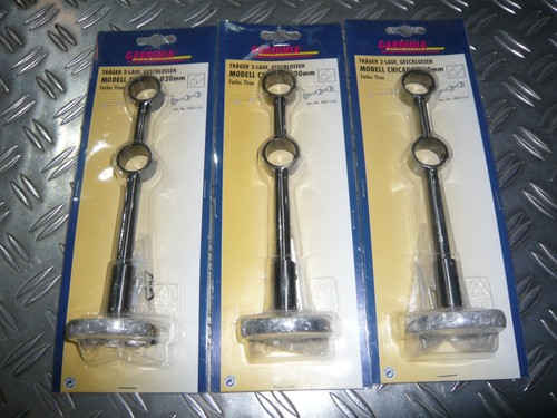27xGARDINIA 20mmGardinenstangen Einzeltraeger Doppeltraeger,schwarz,Sonderposten - Bild 2 von 9