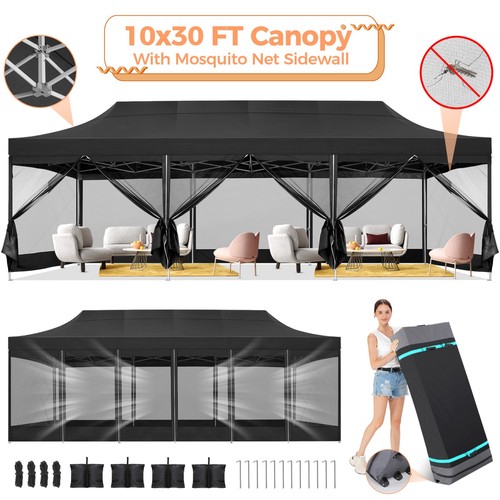 Pop up Canopy 10x10/10x30 Heavy Duty Instant Screen Tent with Mosquito Netting - Picture 3 of 224