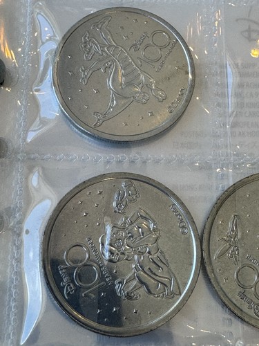 Disney 100Years of Wonder Souvenir Medallion Collector Book WDW & 12 Medallions - Picture 13 of 18