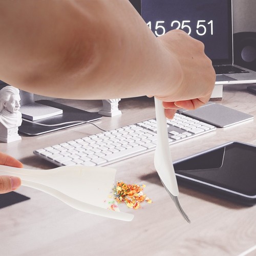  Mini -Staubschange Besen Tischreinigungsbürste Kleine Kehrschaufel Reinigen - Foto 6 di 12