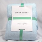 NEW Full/Queen Laura Ashley Felicity Breeze Blue Quilt Set