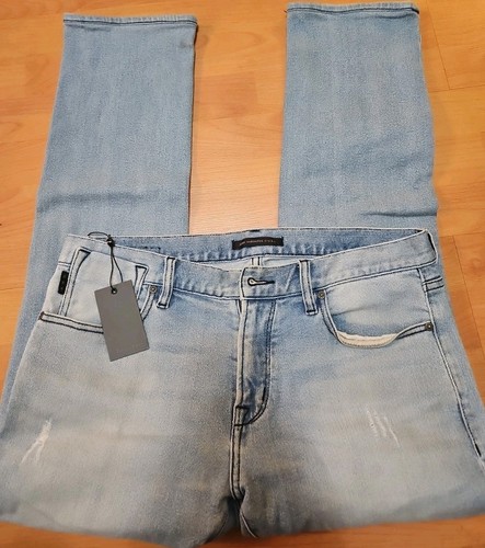 John Varvatos Star USA blau Slim Straight Bowery Jeans Herren Größe 32x32 mit DEFEKT