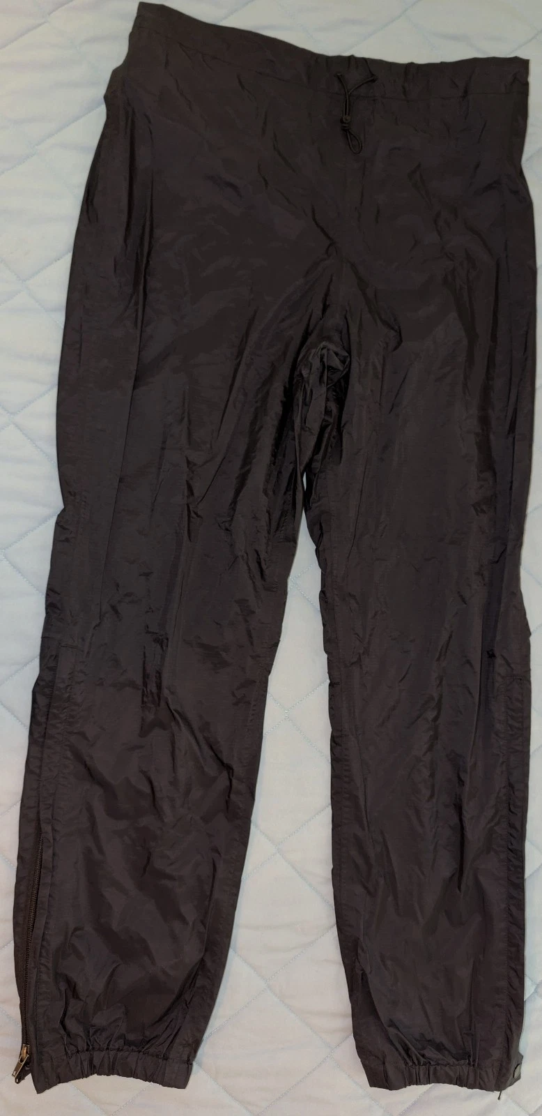 Patagonia Womens Black Leg Zip Rain/Wind Pants Size Large