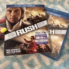 NEW** RUSH Bluray + DVD + Digital Chris Hemsworth & Ron Howard W/ Slipcover
