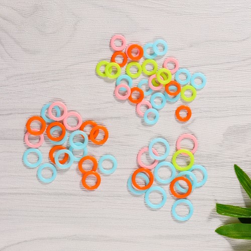300 Stück Strickclips bunt Haken Ring Strickmarker Kunststoffringe Marker - Bild 8 von 12