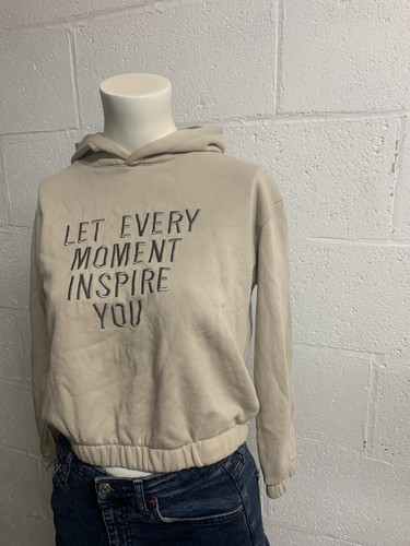 Primark Mädchen beige Baumwollmischung Hoodie Größe 10-11 Jahre-Inspire - Bild 4 von 7