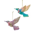 Kurt Adler Pastel Hummingbird Ornament Set E1125 Flights of Fancy