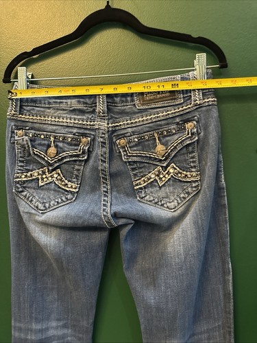 Miss Me Easy Boot Jeans JE1049EL Embellished Womens Sz 26 29x30 - Picture 2 of 6