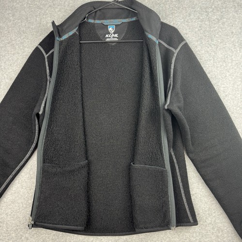 Kuhl Alfpaca Fleece Jacket Long Sleeve Full Zip Women's Extra Large XL Black - Picture 5 of 11