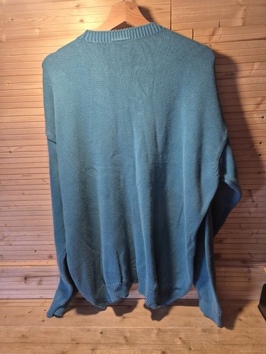 Vintage Blue Lacoste 100%cotton Knit Jumper - Size 7/XXL - Picture 6 of 6