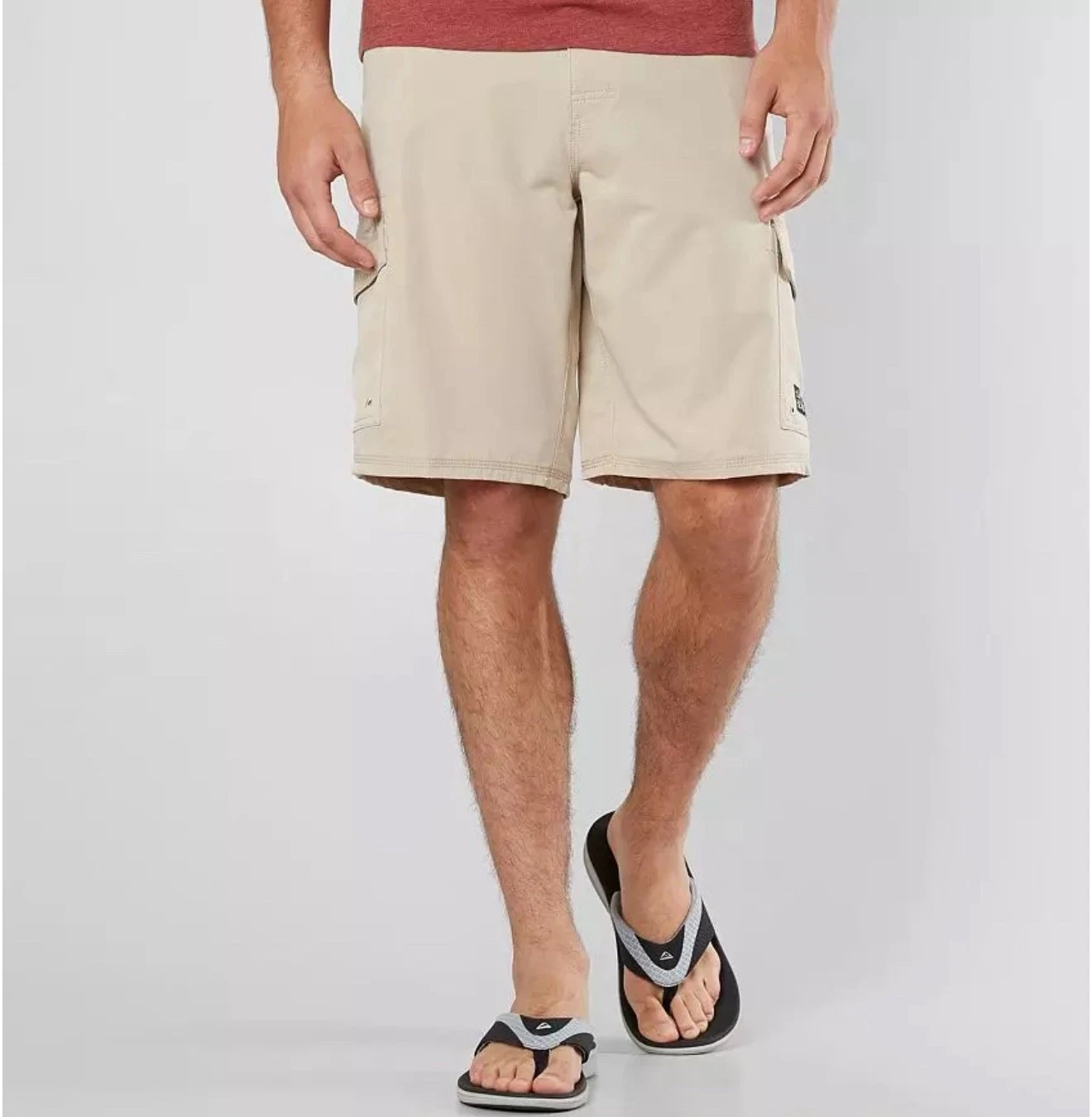 Salt Life SLX-QD Vapor stretch Khaki Cargo Swim Fishing shorts Men’s Size 36