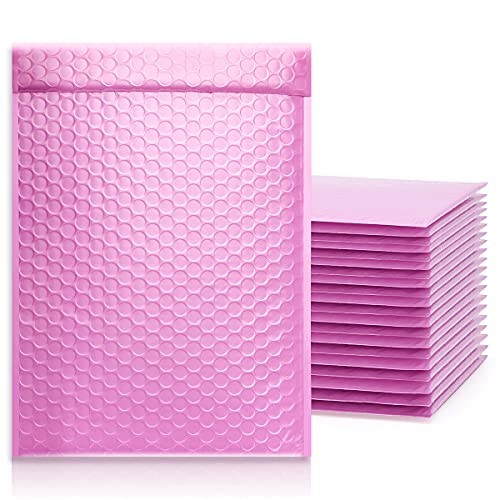 25 Pack #3 9"x12" Poly Bubble Mailers Padded Envelopes 9"X12" (25 Pack) Pink - Afbeelding 2 van 2