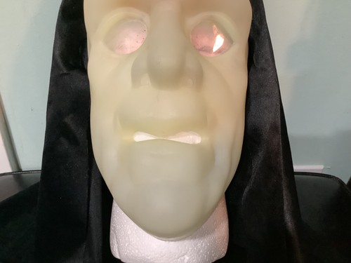 FRANKENSTEIN Glow In The Dark Halloween Kapuzenmaske Hologramm Augen Cosplay GRUSELIG - Bild 2 von 9