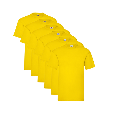 Pack of 6 and 3 Plain Men's Fruit of the Loom Cotton Short Sleeve T-shirt - Picture 34 of 47