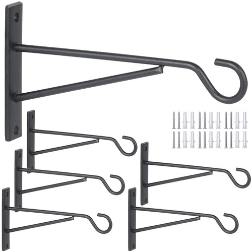 6" Hanging Plant Hooks, 6 Pack Hanging Basket Bracket Wall Hooks, Plant Hange...