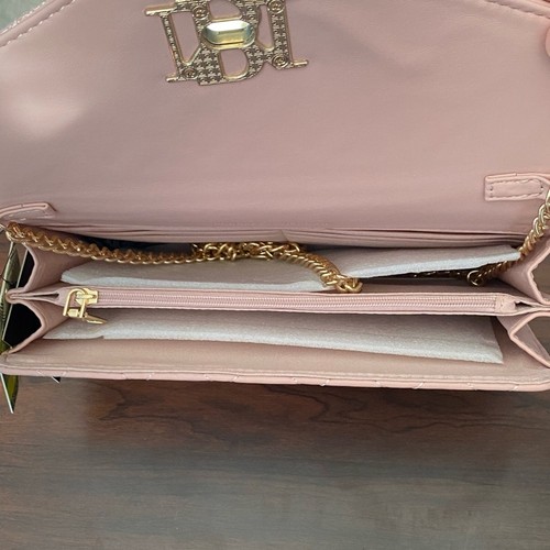 Neu mit Etikett Badgley Mischka Umhängetasche Rouge Rosa Rautensteppung - Bild 11 von 11