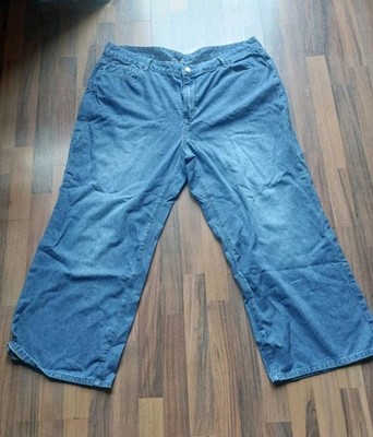 Trendige y2k hose mit hoher taillie In blau Größe 4xl
